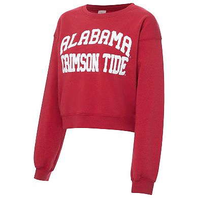 Women's ZooZatz Crimson Alabama Crimson Tide Chenille Cropped Sweatshirt