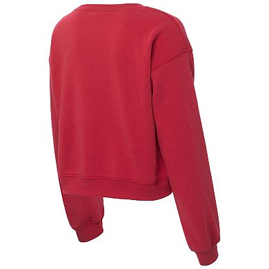 Women's ZooZatz Crimson Alabama Crimson Tide Chenille Cropped Sweatshirt