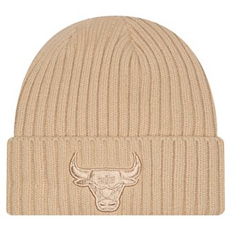 Men's New Era Tan Chicago Bulls Color Pack Cuffed Knit Hat