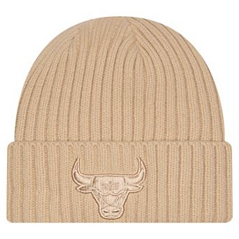 Men's New Era Tan Chicago Bulls Color Pack Cuffed Knit Hat