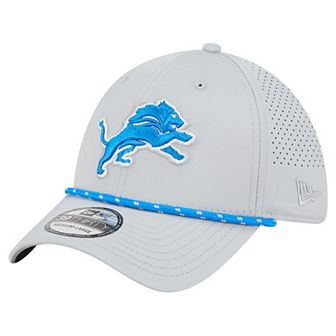 Men's New Era Blue Detroit Lions Perforated 39THIRTY Flex Hat