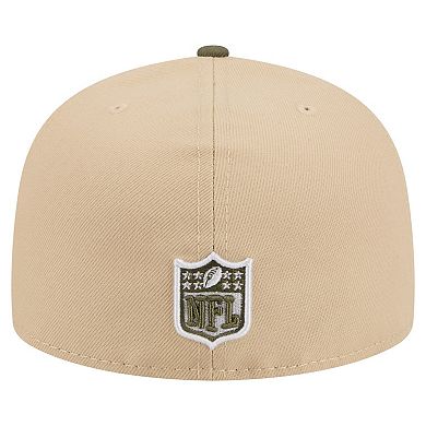 Men's New Era Beige/Olive Cleveland Browns Color Pack A-Frame 59FIFTY Fitted Hat