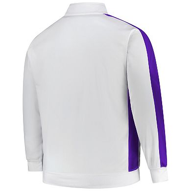 Men's Fanatics White Minnesota Vikings Big & Tall Tricot Full-Zip Track Jacket