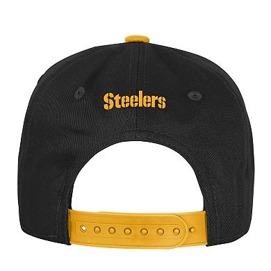 Youth Outerstuff Black Pittsburgh Steelers True Retro Adjustable Hat
