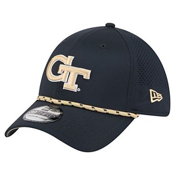 Men's New Era Navy Georgia Tech Yellow Jackets Rope 39THIRTY Flex Hat