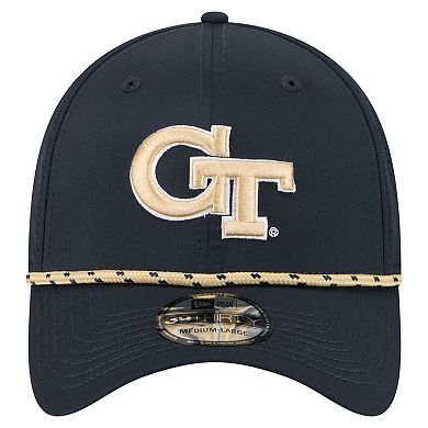 Men's New Era Navy Georgia Tech Yellow Jackets Rope 39THIRTY Flex Hat