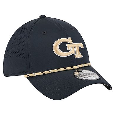 Men's New Era Navy Georgia Tech Yellow Jackets Rope 39THIRTY Flex Hat