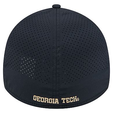 Men's New Era Navy Georgia Tech Yellow Jackets Rope 39THIRTY Flex Hat