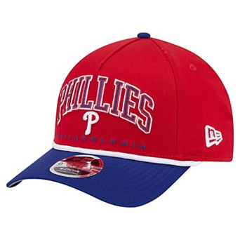 Men's New Era Red/Royal Philadelphia Phillies Arch 9FORTY A-Frame M-Crown Adjustable Hat