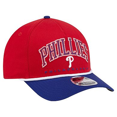 Men's New Era Red/Royal Philadelphia Phillies Arch 9FORTY A-Frame M-Crown Adjustable Hat