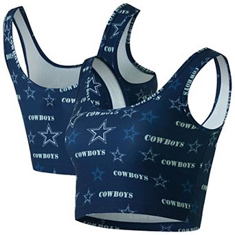 Women's Concepts Sport Navy Dallas Cowboys Mosaic Allover Print Bralette