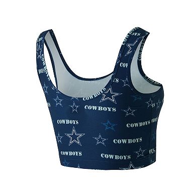 Women's Concepts Sport Navy Dallas Cowboys Mosaic Allover Print Bralette
