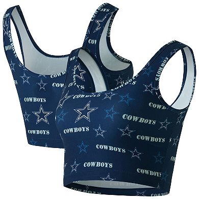 Women's Concepts Sport Navy Dallas Cowboys Mosaic Allover Print Bralette