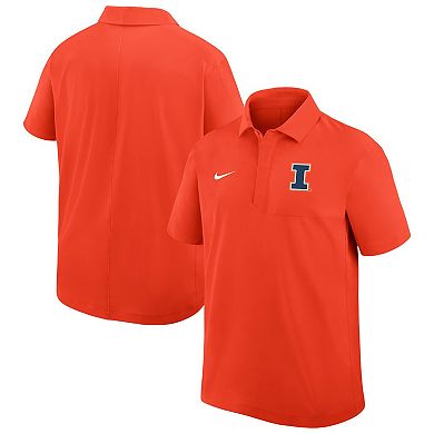 Men's Nike Orange Illinois Fighting Illini Woven Polo