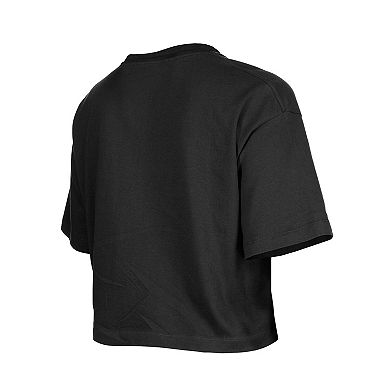 Girl's New Era Black Indianapolis Colts Flip Sequin Boxy T-Shirt