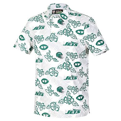 Men's Reyn Spooner White New York Jets Pua Performance Game Day Polo