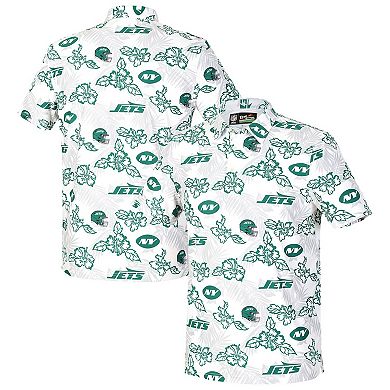 Men's Reyn Spooner White New York Jets Pua Performance Game Day Polo