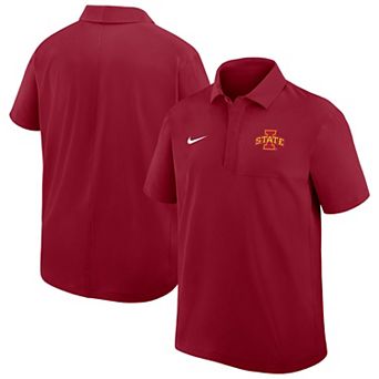 Men's Nike Cardinal Iowa State Cyclones Woven Polo
