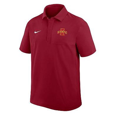 Men's Nike Cardinal Iowa State Cyclones Woven Polo