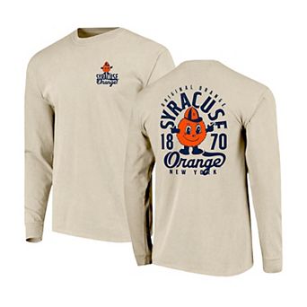 Men's Natural Syracuse Orange Comfort Colors Mascot Overlay Long Sleeve T-Shirt