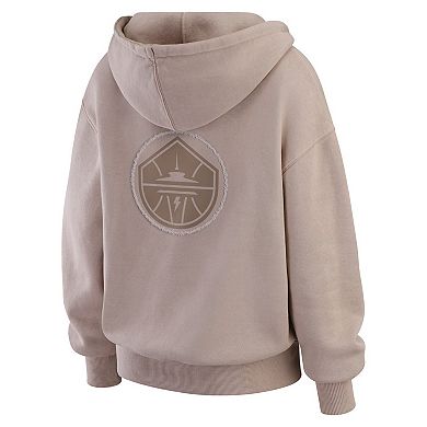 Women's WEAR by Erin Andrews Tan Seattle Storm Washed Pullover Crewdie