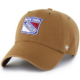 Men's Carhartt x '47 Brown New York Rangers Clean Up Adjustable Hat