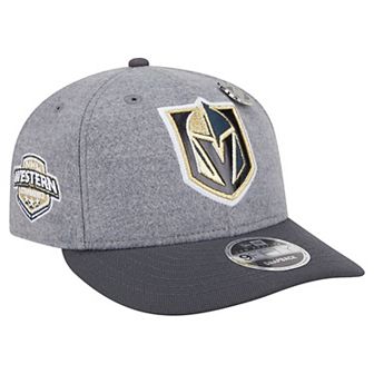 Men's New Era Gray/Black Vegas Golden Knights Wool Pin Low Profile 9FIFTY Snapback Hat