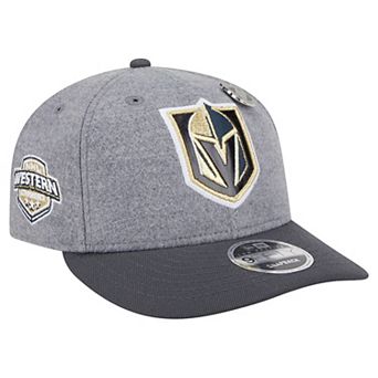 Men's New Era Gray/Black Vegas Golden Knights Wool Pin Low Profile 9FIFTY Snapback Hat