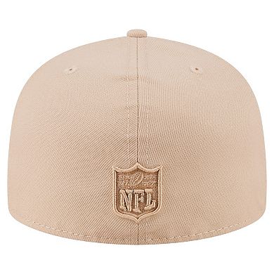Men's New Era Light Beige Philadelphia Eagles Color Pack A-Frame 59FIFTY Fitted Hat