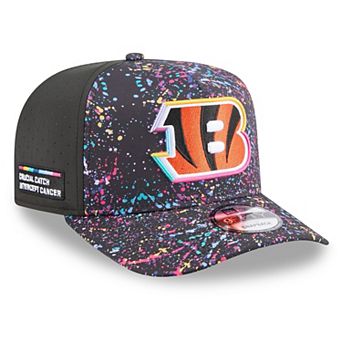 Men's New Era Black Cincinnati Bengals 2025 NFL Crucial Catch A-Frame 9FIFTY Snapback Hat