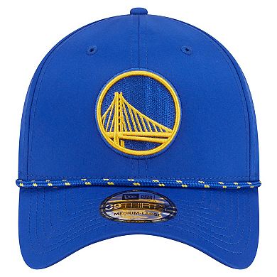 Men's New Era Royal Golden State Warriors Featherweight Poly Rope Flex 39Thirty Hat