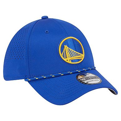 Men's New Era Royal Golden State Warriors Featherweight Poly Rope Flex 39Thirty Hat