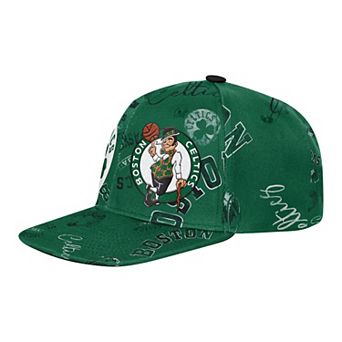 Youth Outerstuff Kelly Green Boston Celtics Street Hooper Allover Print Snapback Hat