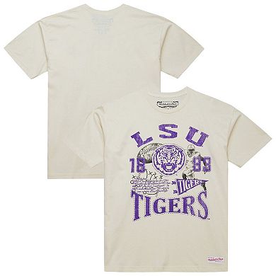 Men's Mitchell & Ness Cream LSU Tigers Heritage Scholar T-Shirt