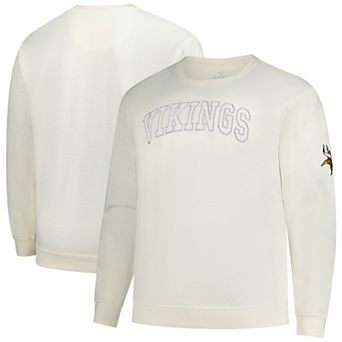 Men's Profile Cream Minnesota Vikings Big & Tall Fleece Sweatshirt