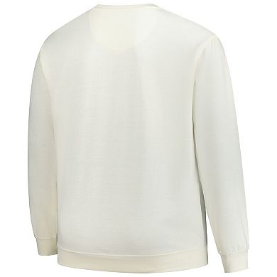 Men's Profile Cream Minnesota Vikings Big & Tall Fleece Sweatshirt