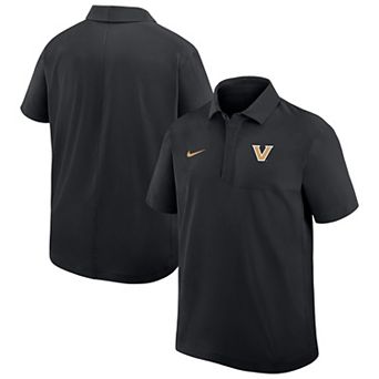 Men's Nike Black Vanderbilt Commodores Woven Polo