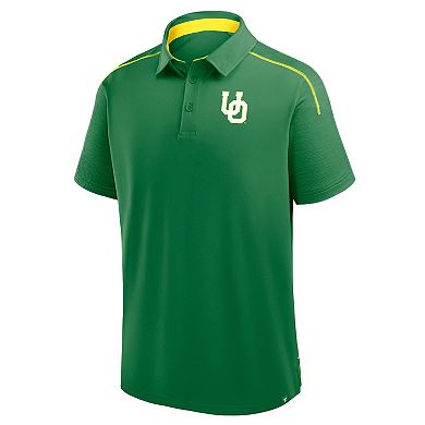 Men's Fanatics Green Oregon Ducks Take The Lead Defender Raglan Polo