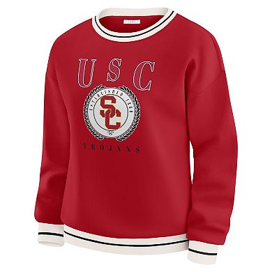 Women's WEAR by Erin Andrews Cardinal USC Trojans Seal Sweatshirt