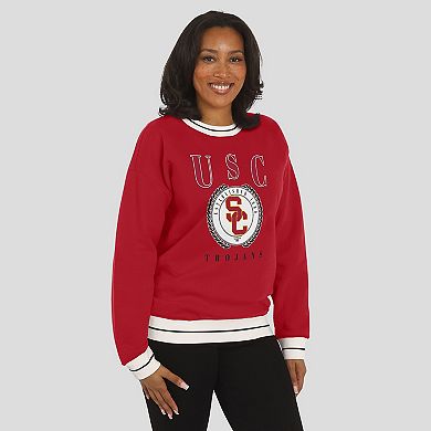 Women's WEAR by Erin Andrews Cardinal USC Trojans Seal Sweatshirt
