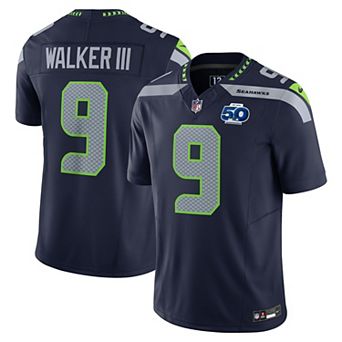 Men's Nike Kenneth Walker III College Navy Seattle Seahawks Team 50th Season Vapor F.U.S.E. Limited Jersey