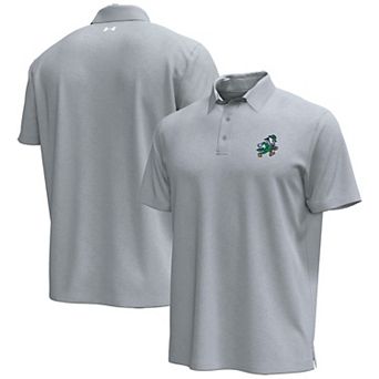 Men's Under Armour Gray Notre Dame Fighting Irish Sporting Leprechaun Icon Polo