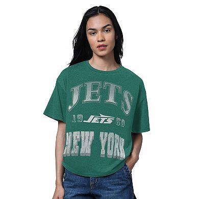 Women's Starter Heather Green New York Jets Oversized Hall of Fame T-Shirt