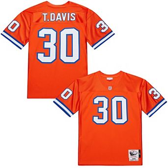 Men's Mitchell & Ness Terrell Davis Orange Denver Broncos 1995 Authentic Throwback Retired Player Jersey