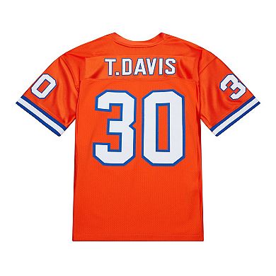 Men's Mitchell & Ness Terrell Davis Orange Denver Broncos 1995 Authentic Throwback Retired Player Jersey