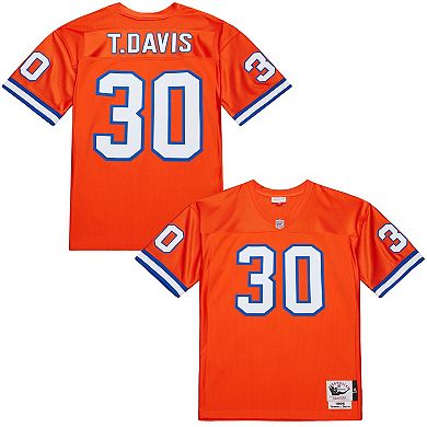 Men's Mitchell & Ness Terrell Davis Orange Denver Broncos 1995 Authentic Throwback Retired Player Jersey