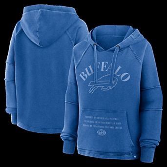 Women's Fanatics Royal Buffalo Bills Oversized Raglan Gridiron Hoodie
