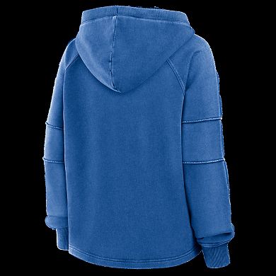 Women's Fanatics Royal Buffalo Bills Oversized Raglan Gridiron Hoodie