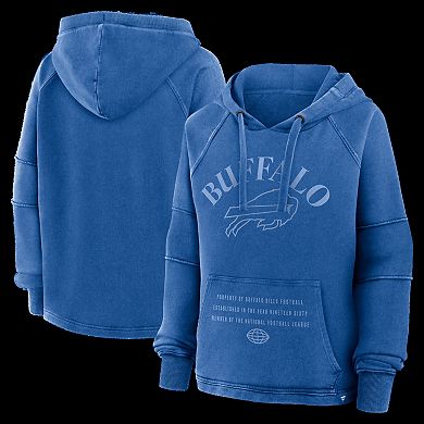 Women's Fanatics Royal Buffalo Bills Oversized Raglan Gridiron Hoodie