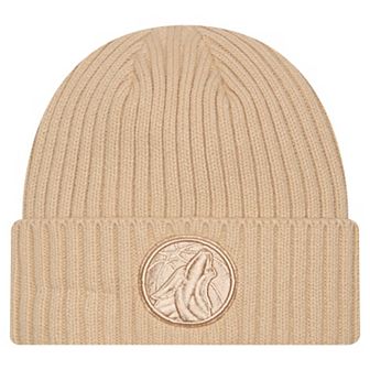 Men's New Era Tan Minnesota Timberwolves Color Pack Cuffed Knit Hat